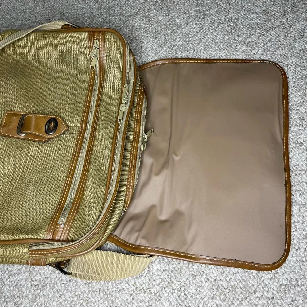 Jaguar California canvas and leather messenger bag